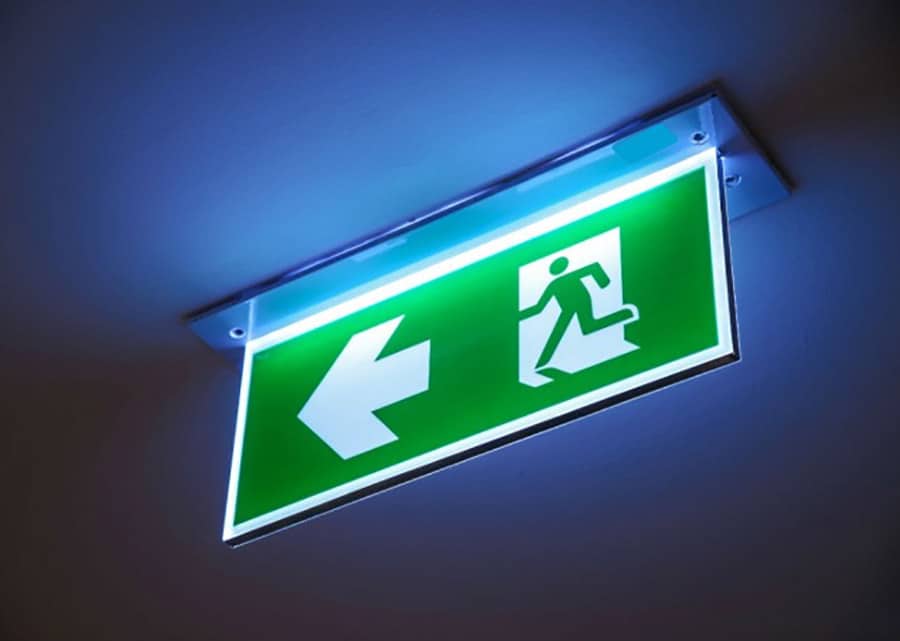 Illuminated Exit Signs